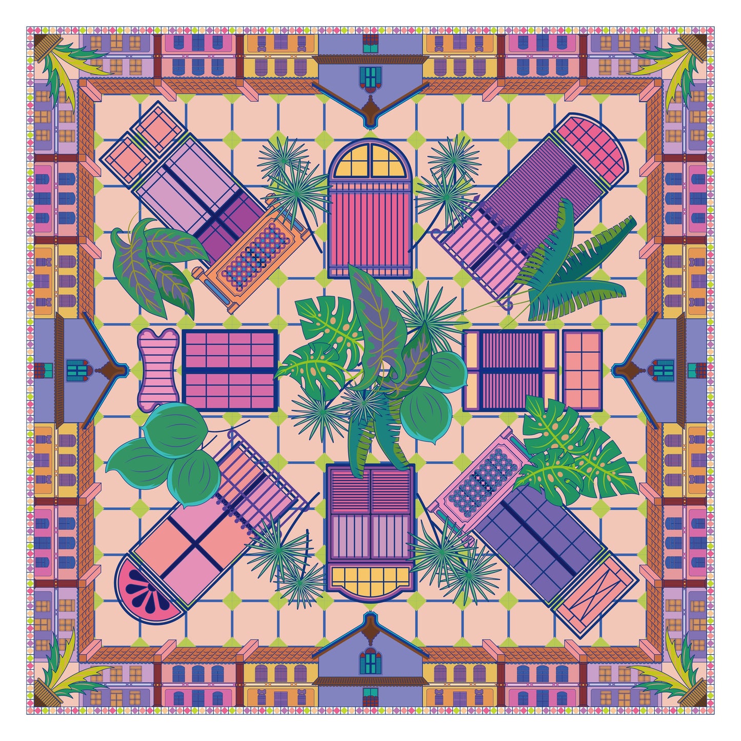 Dreams of the South Seas" Silk Scarf
