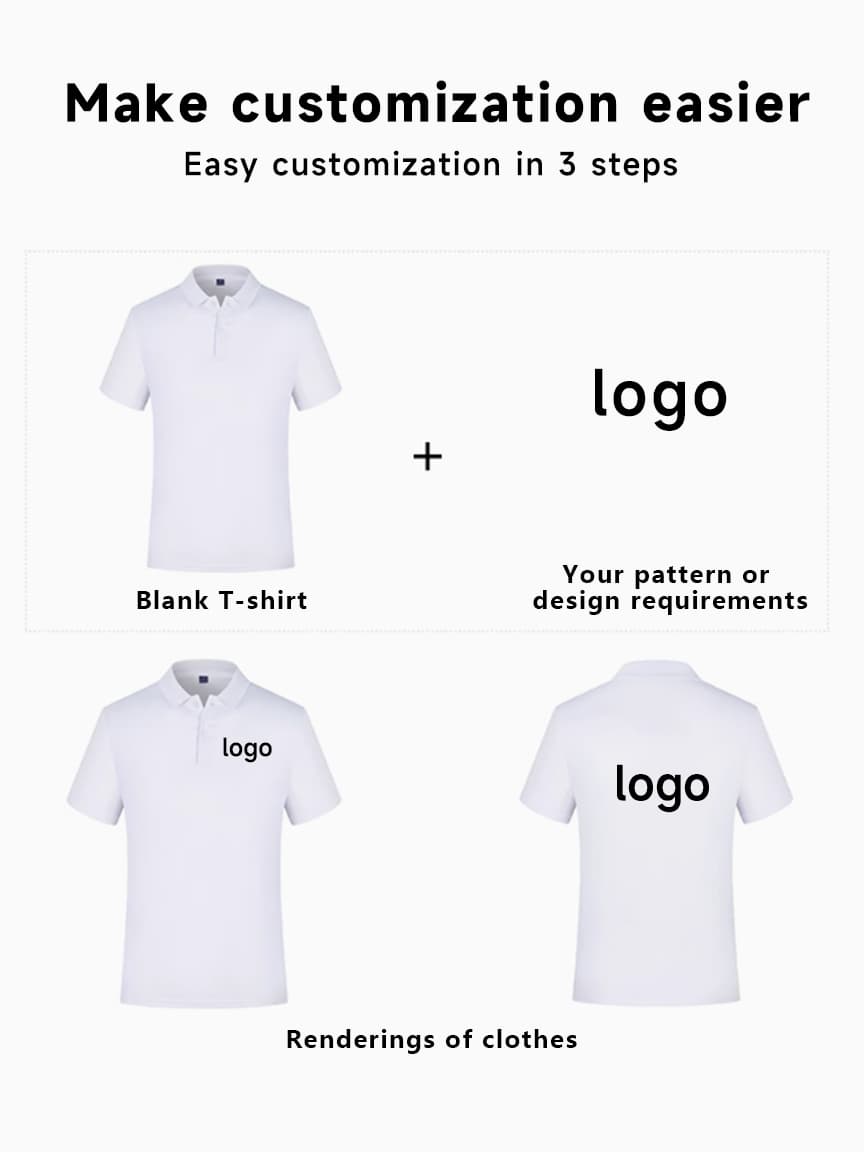 Custom Logo Seamless Polo Shirt Cotton Luxury Corporate Wear