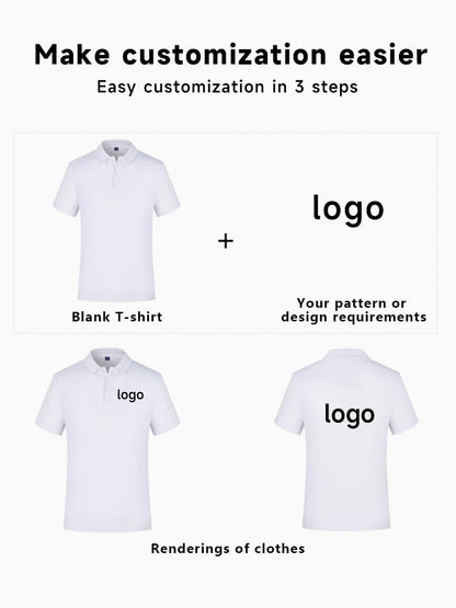 Custom Logo Seamless Polo Shirt Cotton Luxury Corporate Wear