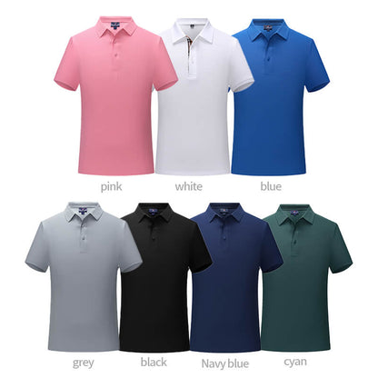 Custom Logo Seamless Polo Shirt Cotton Luxury Corporate Wear