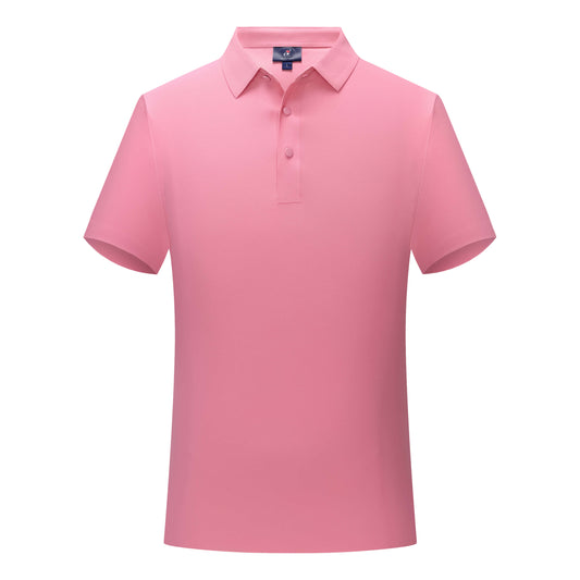 Pink Polo Shirt Cotton Seamless Corporate Wear