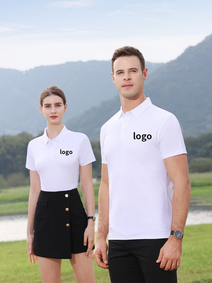 Custom Logo Seamless Polo Shirt Cotton Luxury Corporate Wear